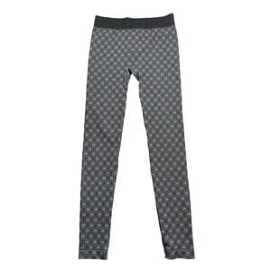 Connection 18 Leggings Womens Small/Medium S/M Gray Print Knit Layering